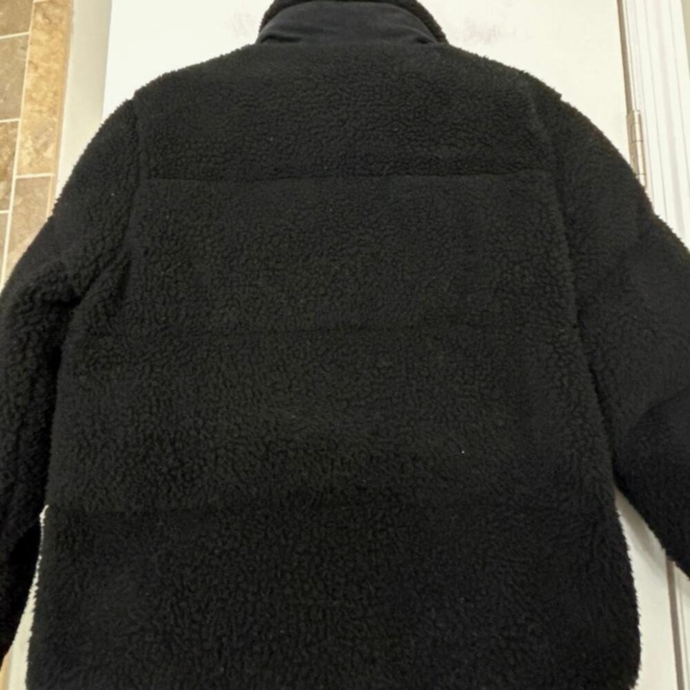 Dickies Mount Hope Sherpa Puffer Jacket Knit Black Women’s Small Cozy Winter - Picture 11 of 16